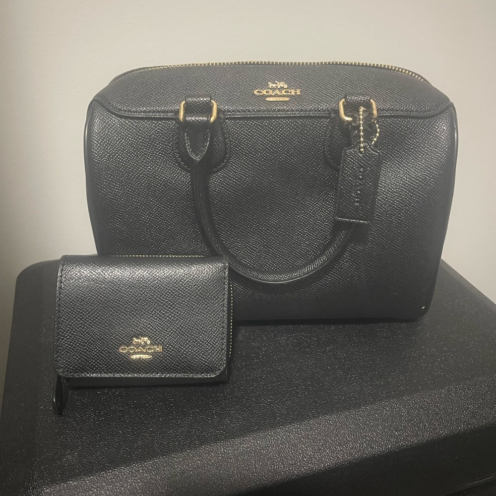 Coach Black Women's Bag and Wallet Set
